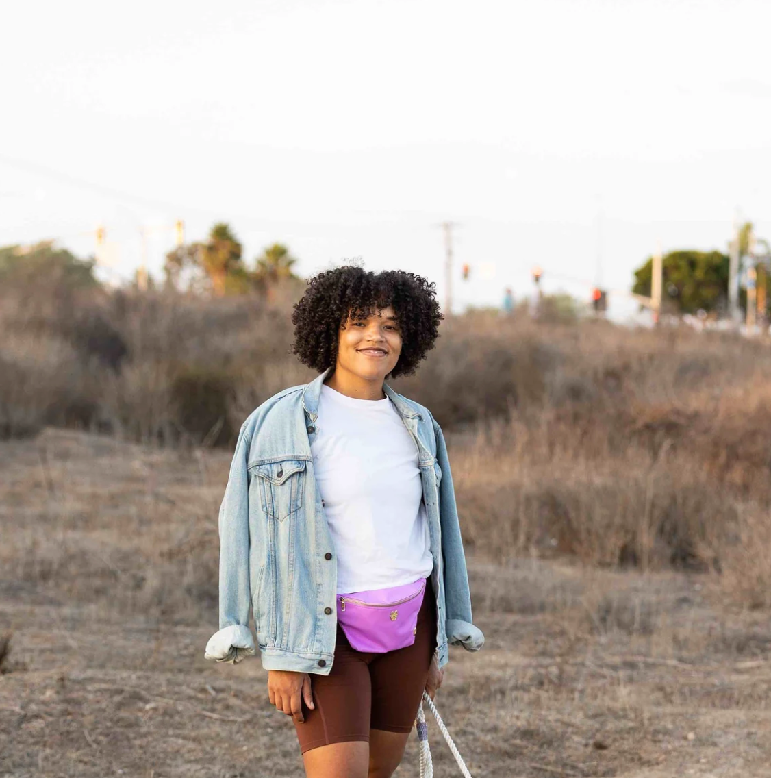 Pink Papyrus Belt Bag