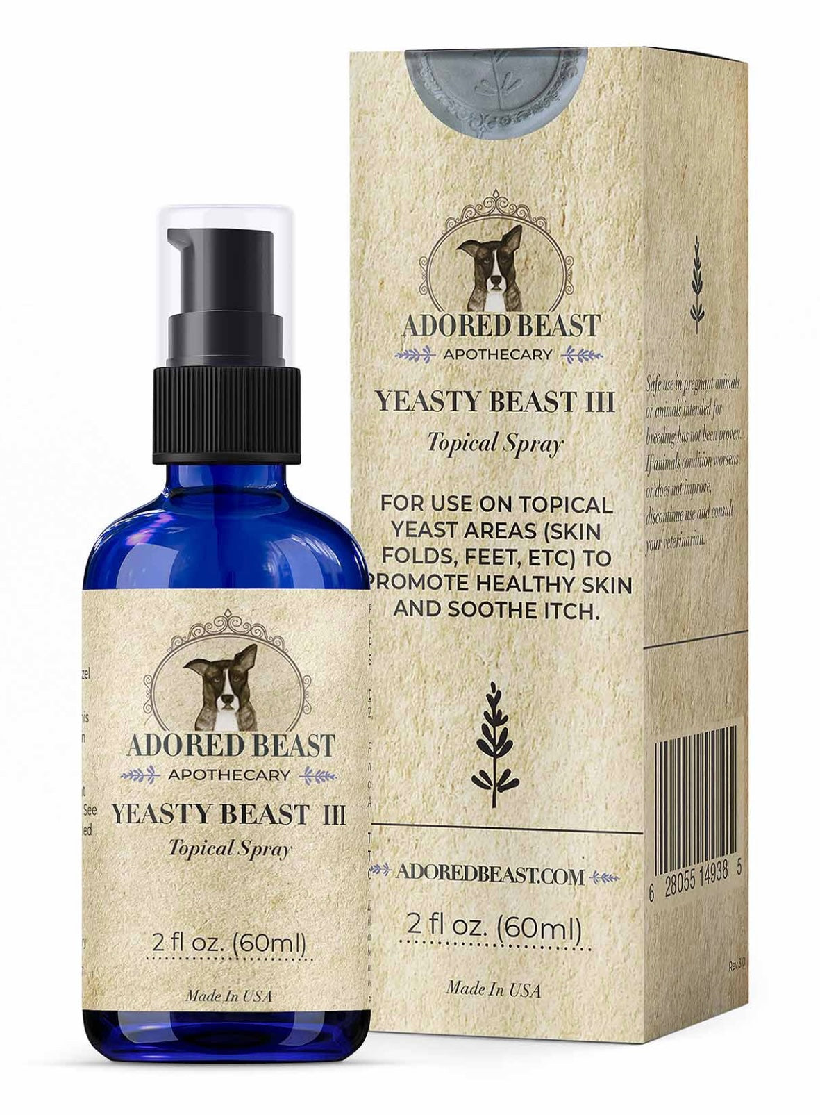 Adored Beast Yeasty Beast | Topical Yeast Spray for Dogs