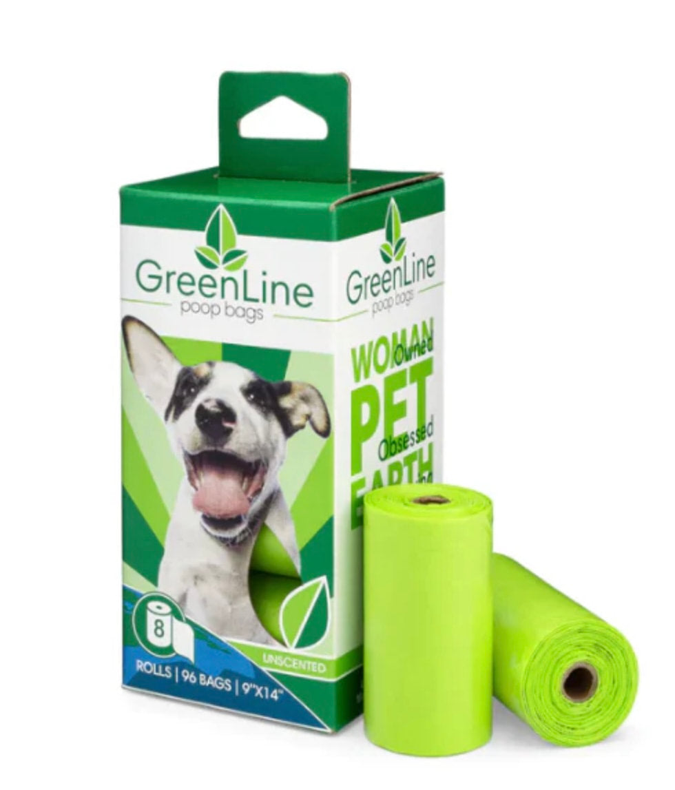 GreenLine Poop Bags 8 Roll Pack