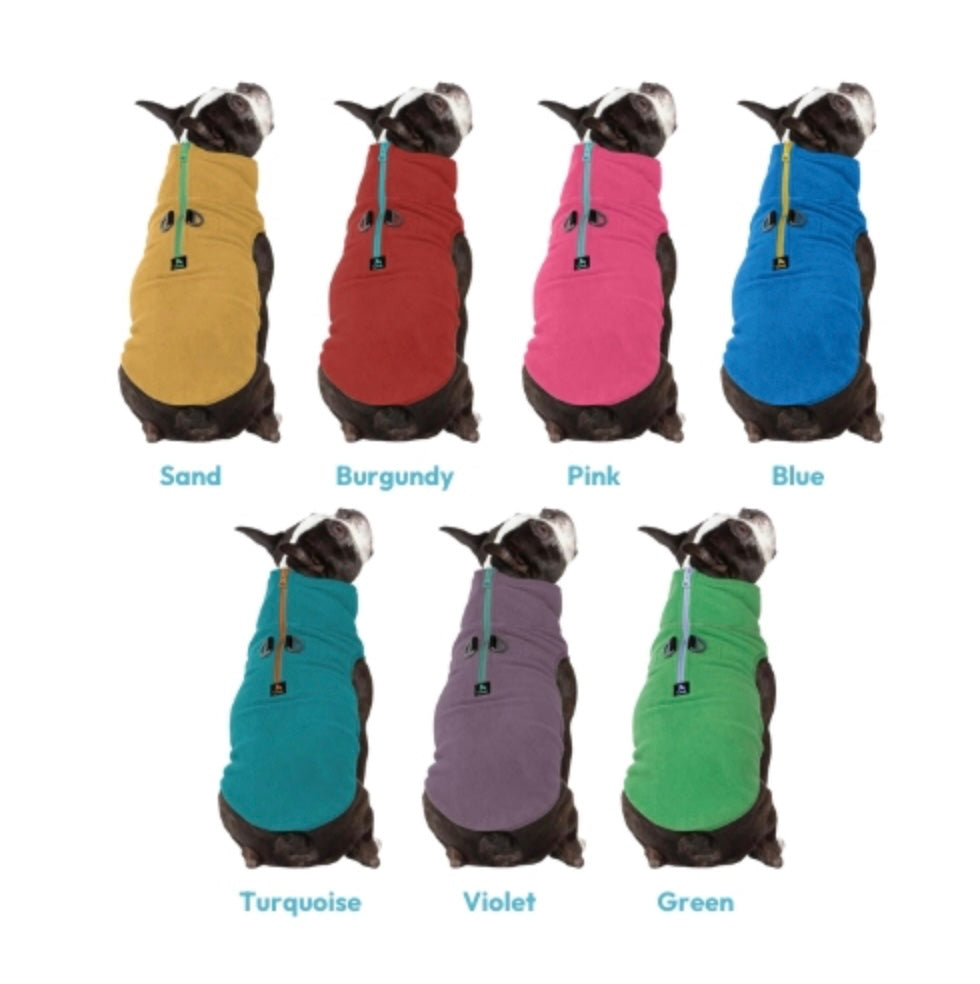 GOOBY HALF ZIP-UP FLEECE VEST
