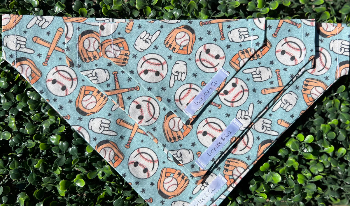 Lucy Lou and Co. Happy Baseball Bandana