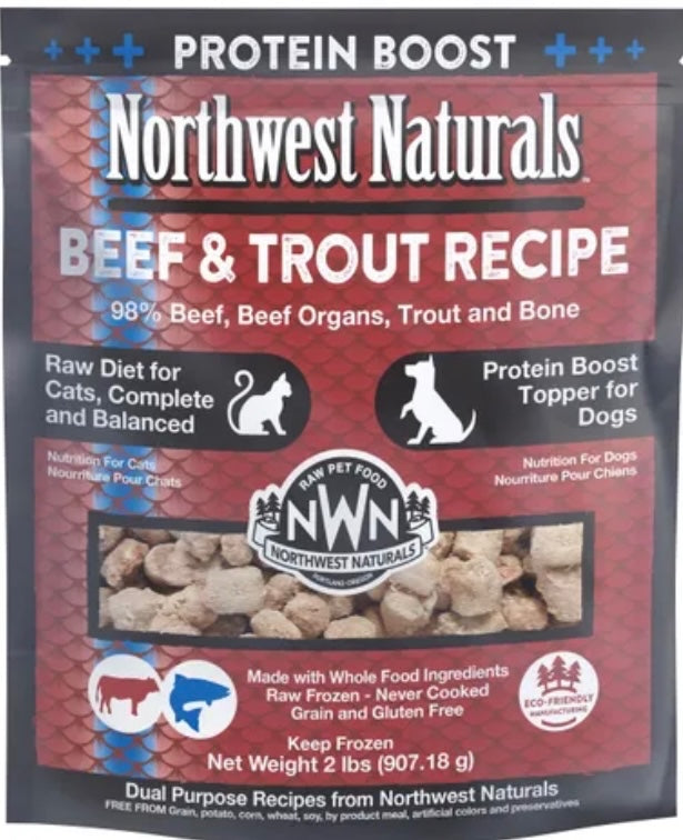 Northwest Naturals Frozen Recipe for Cats & Protein Boost Topper for Dogs