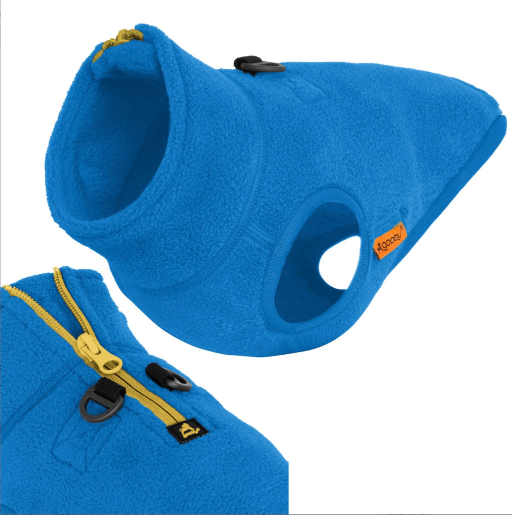 GOOBY HALF ZIP-UP FLEECE VEST