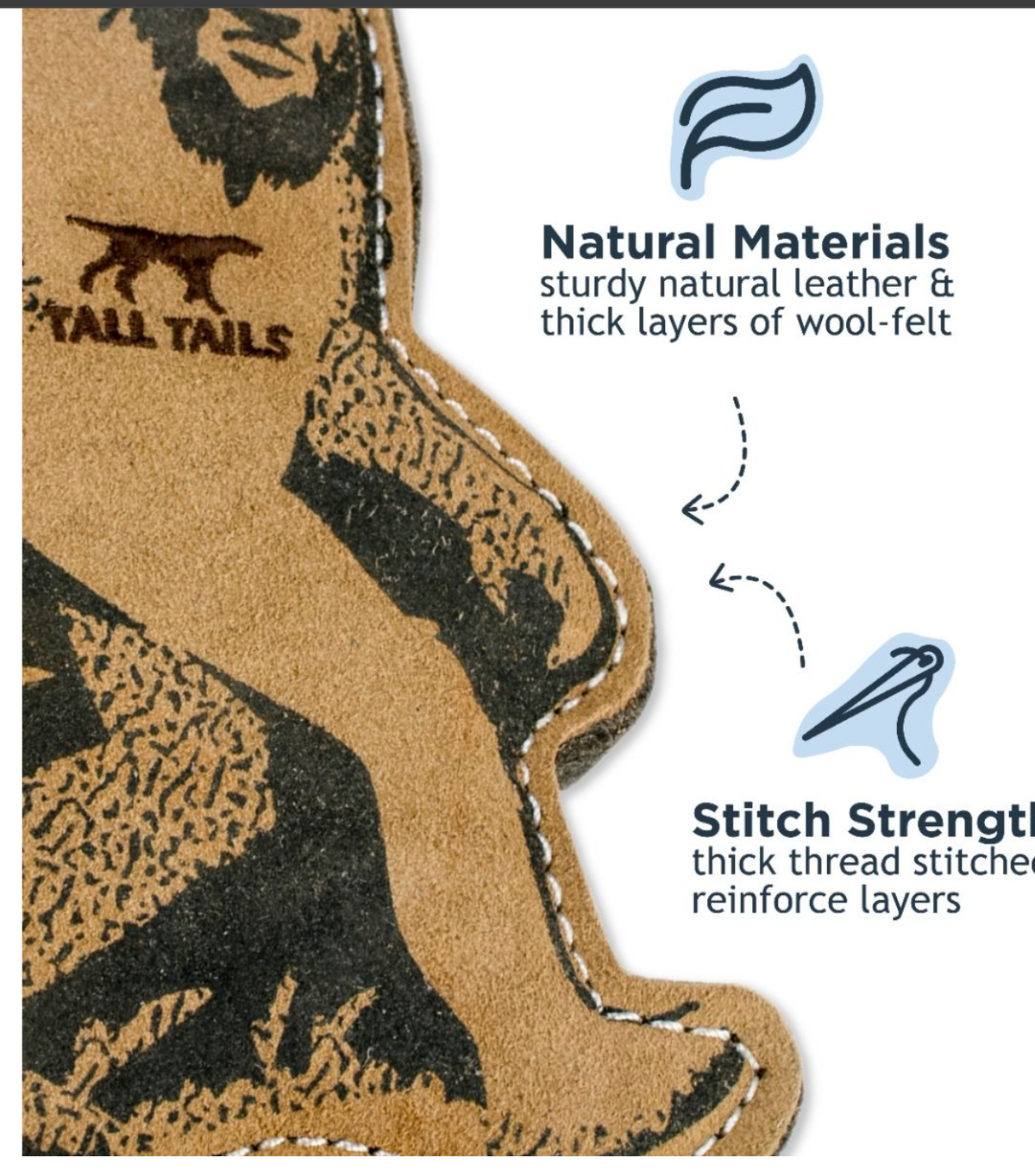 Tall Tails Natural Letaher Big Jr Toy