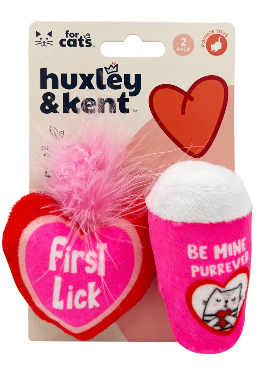 First Lick Heart & Be Mine Coffee 2pk Cat Toy