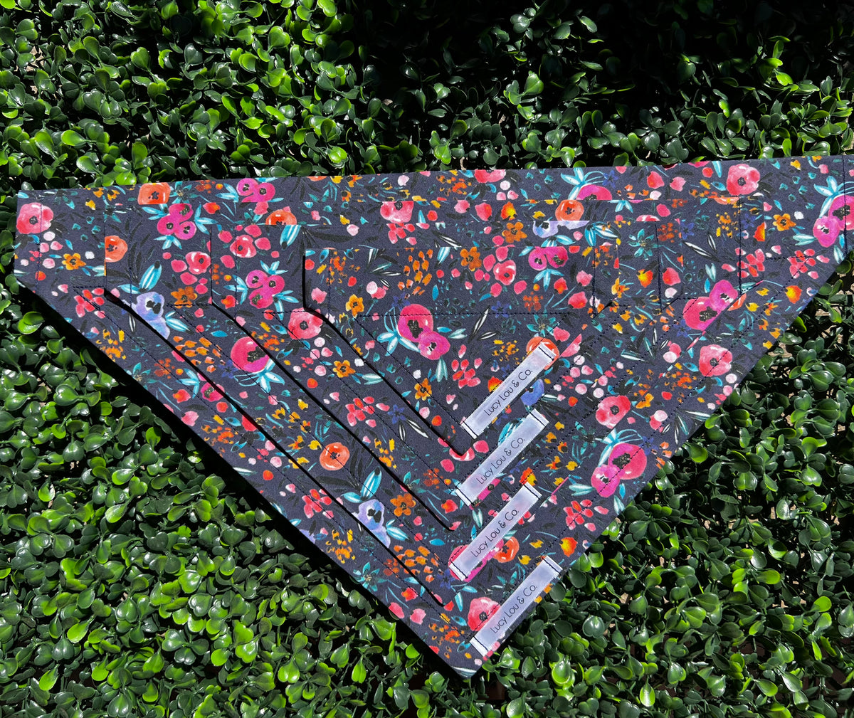 Lucy Lou and Co. Blue Floral Bandana