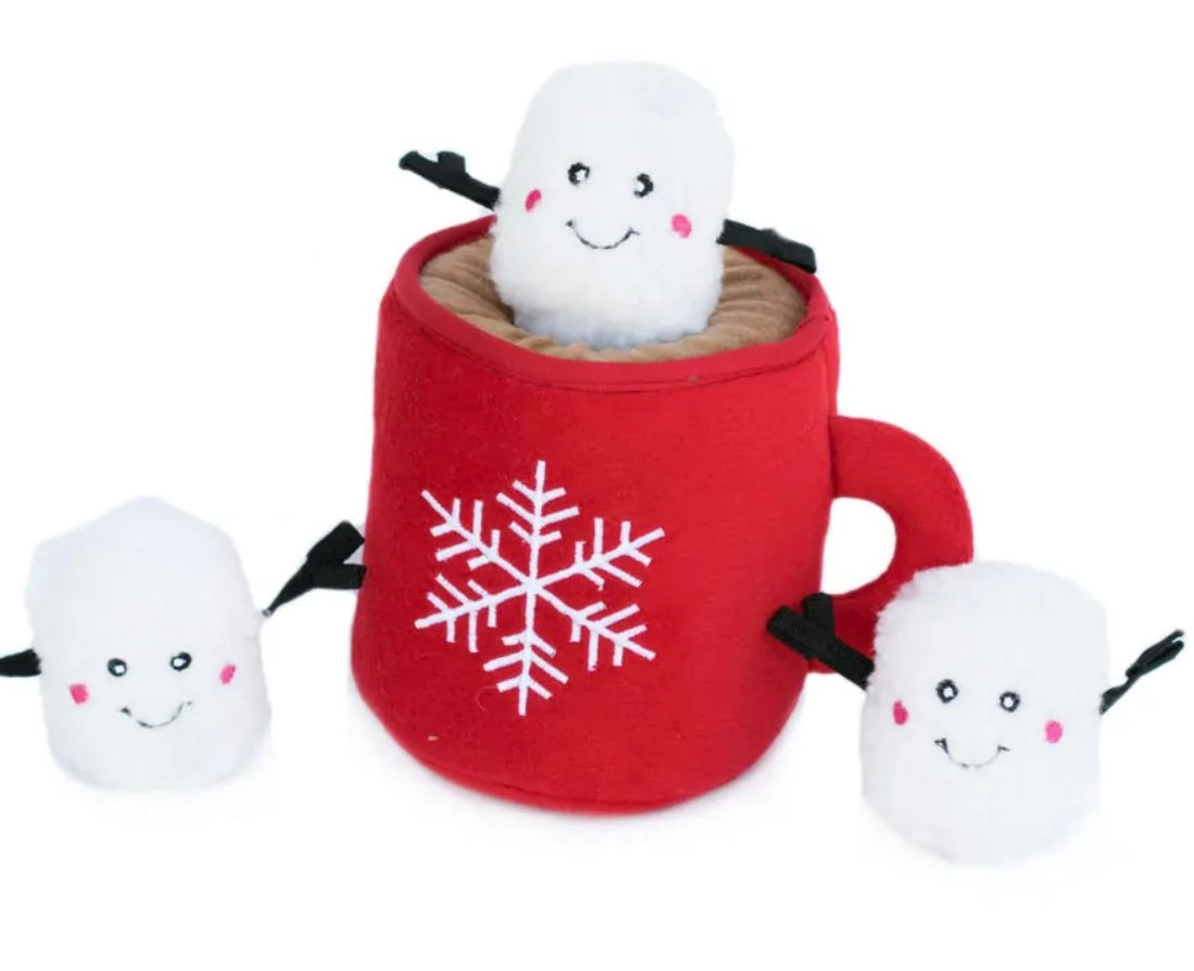 ZippyPaws Holiday Zippy Burrow Hot Cocoa Plush Dog Toy