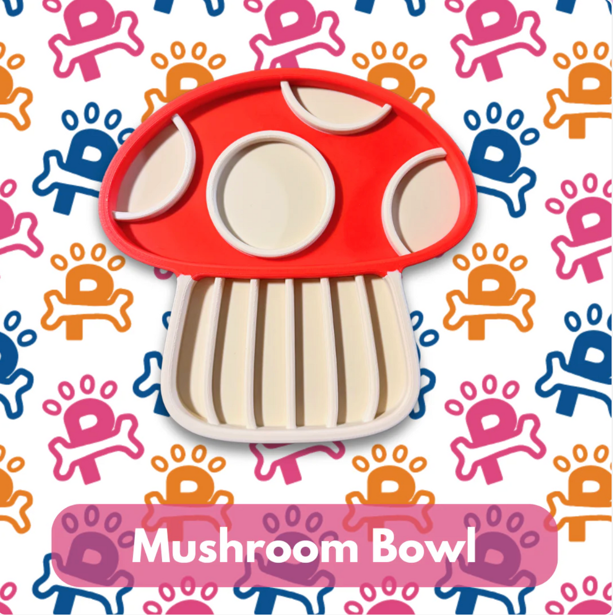 Pupsnack Mushroom Slow Feeder Bowl