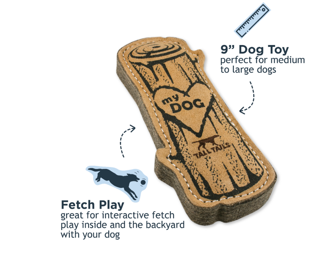 Tall Tails Leather "I love My Dog" Toy