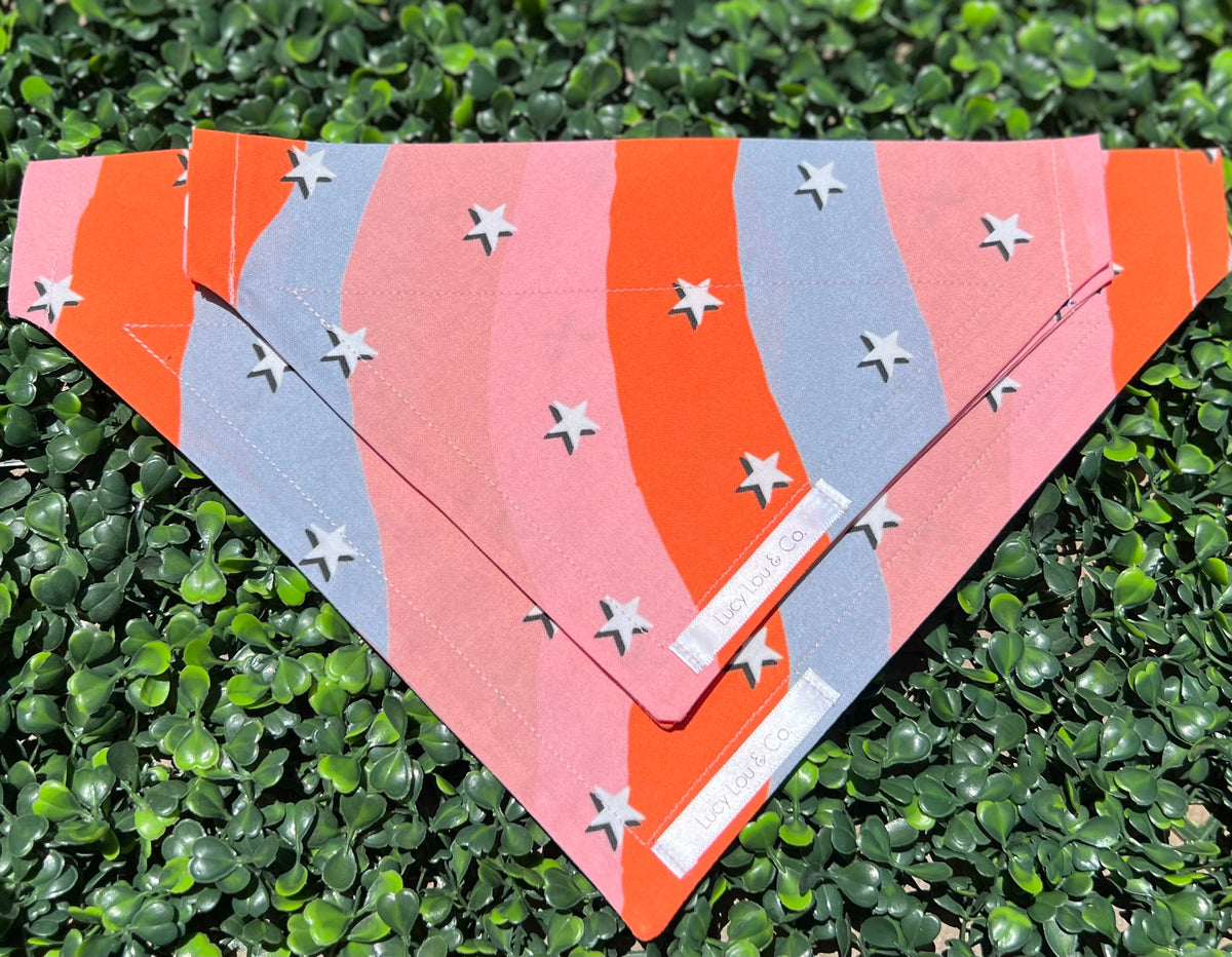 Lucy Lou and Co. Pink Camo Stars Bandana