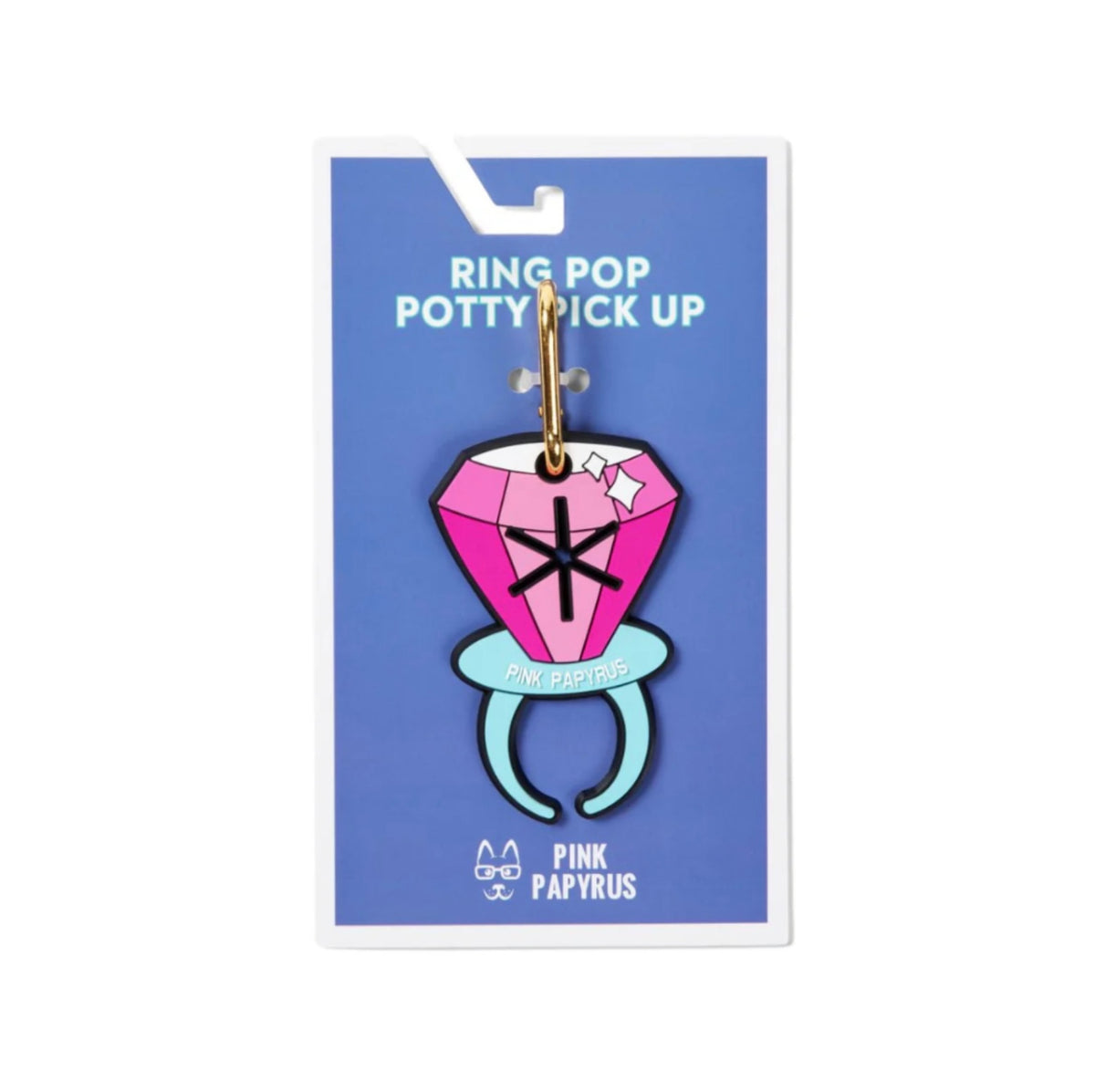 Pink Papyrus Poop Bag Holder