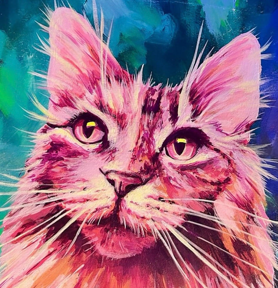 Long Hair Tabby Print
