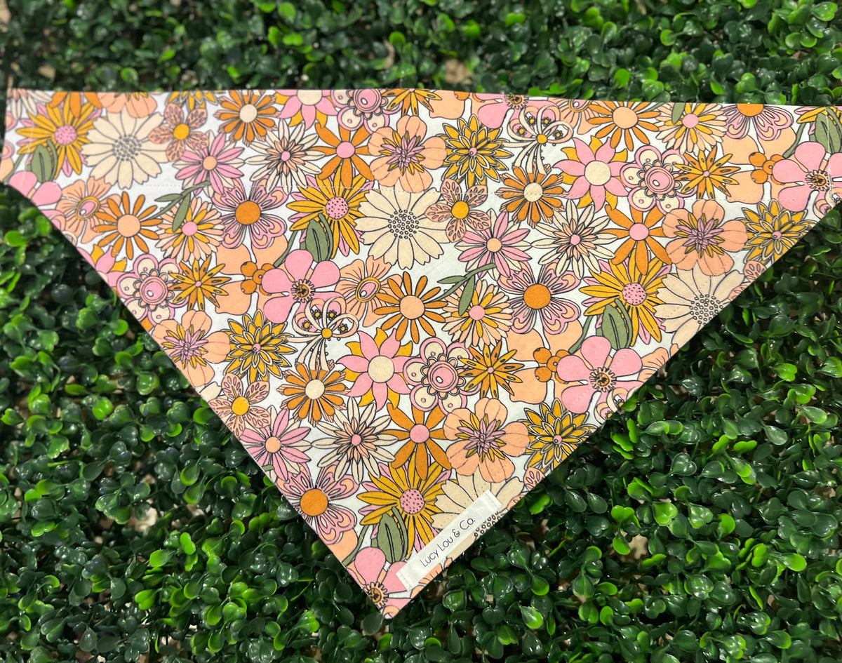 Lucy Lou and Co. Pink Dandelion Bandana