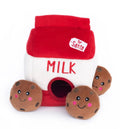 ZippyPaws Holiday Zippy Burrow Santa's Milk and Cookies Plush Dog Toy