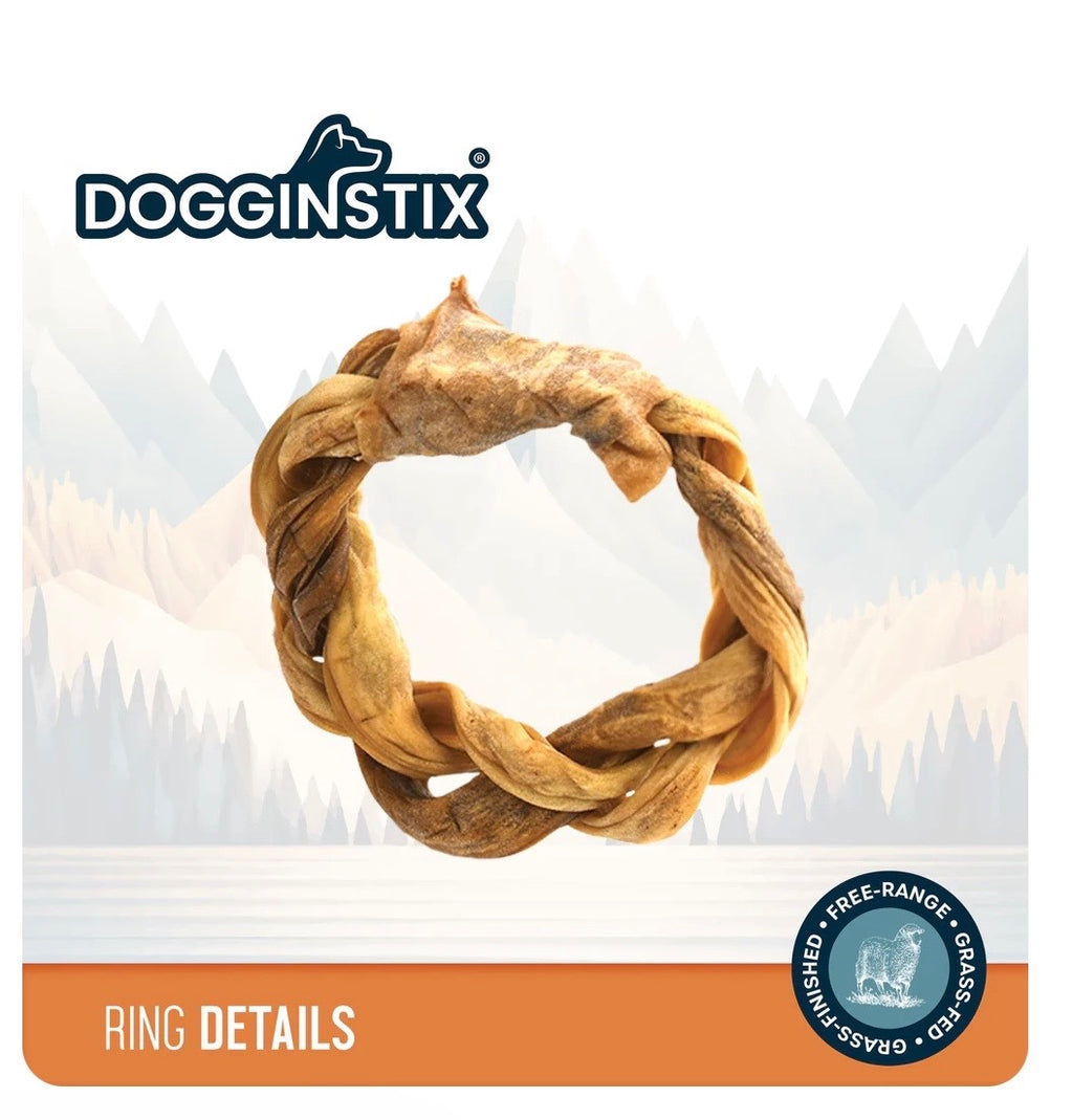 Dogginstix Braided Lamb Collagen Ring