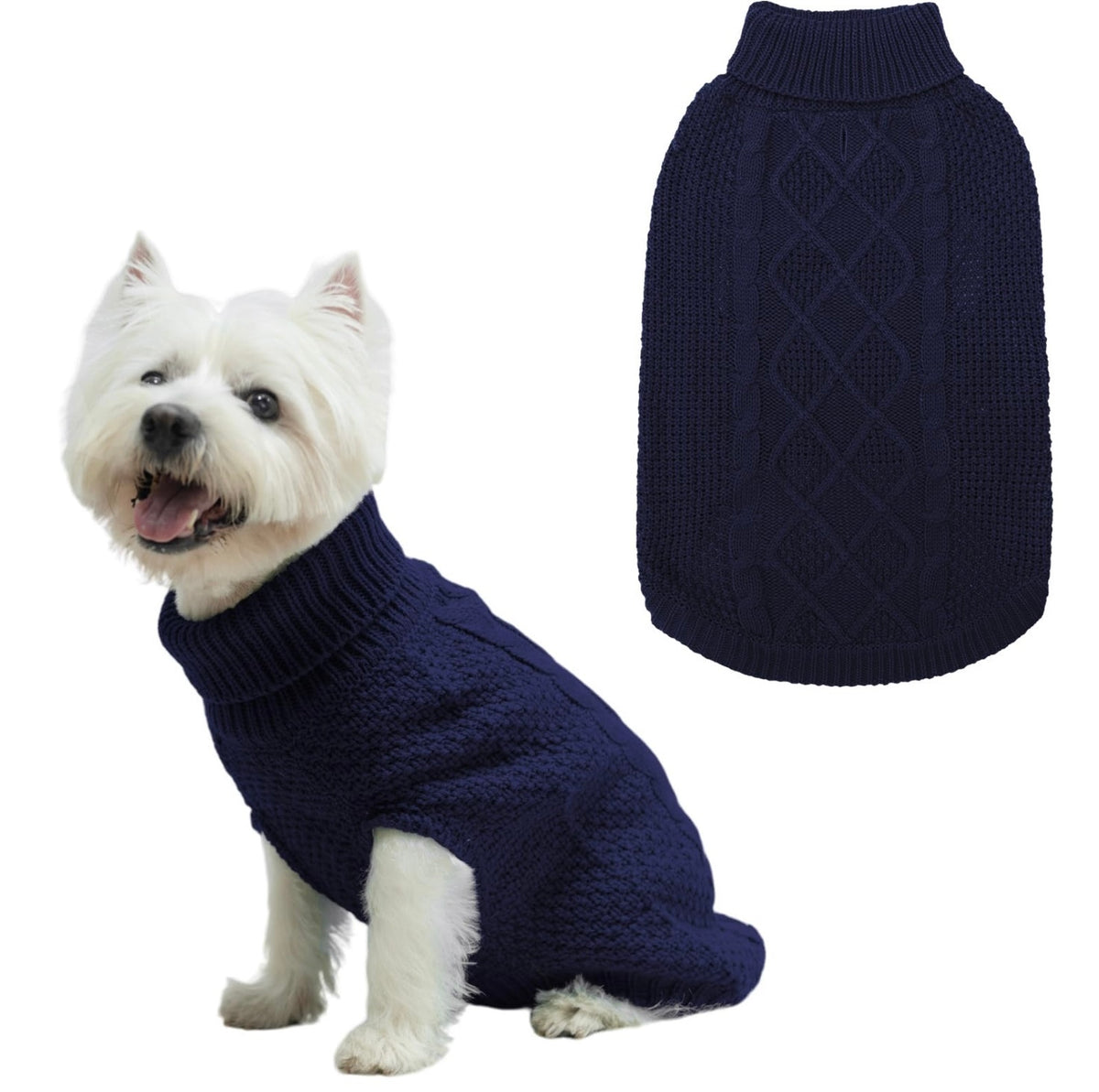 Solid Cable Knit Sweater